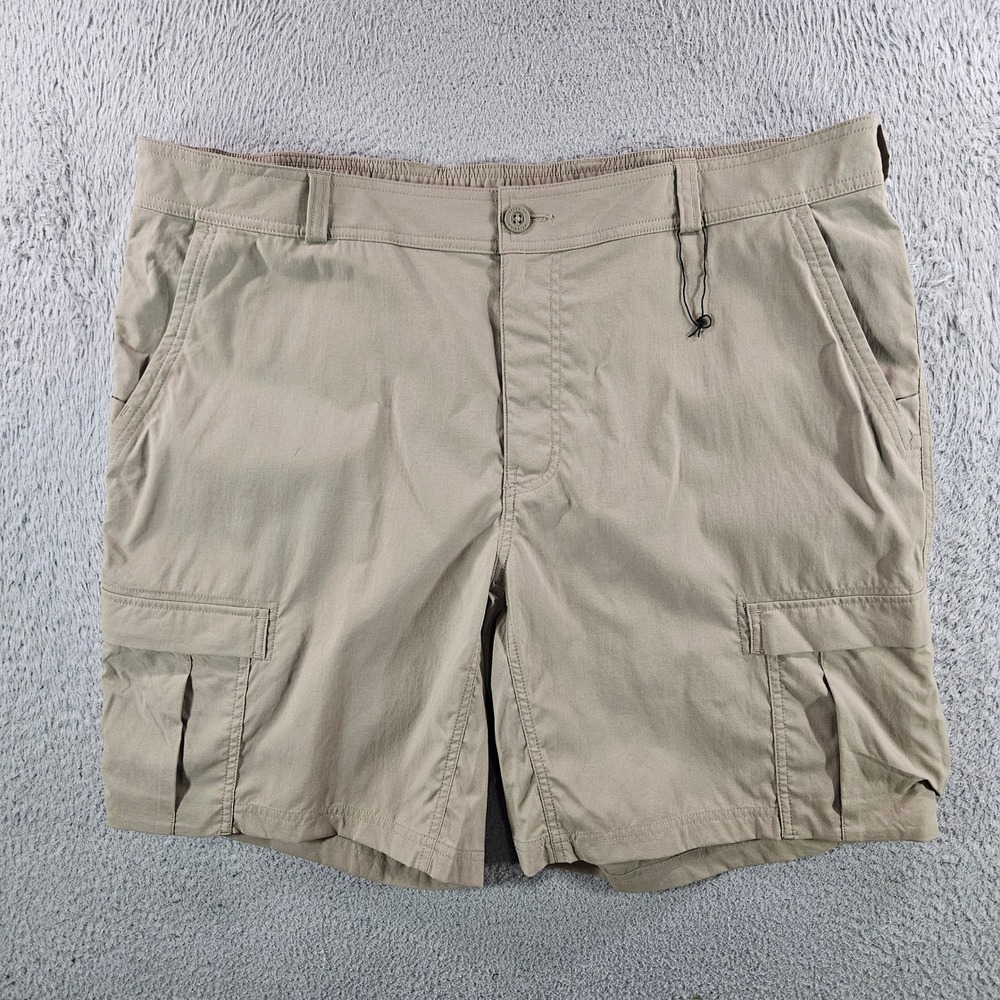 REI Co-op Mens Sahara Cargo Shorts Khaki Tan Hiking Outdoor Size 42